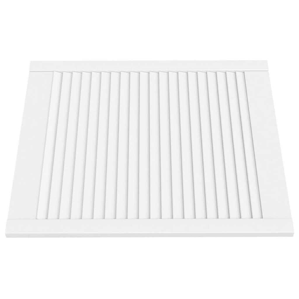 Kastdeur met lamellen 69x59,4 cm massief grenenhout wit 1 69 x 59.4 cm Wit