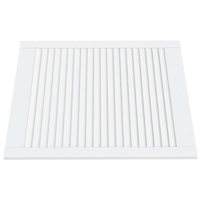 Kastdeur met lamellen 69x59,4 cm massief grenenhout wit 1 69 x 59.4 cm Wit