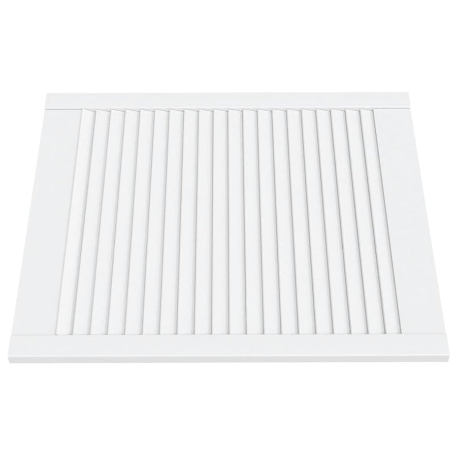Kastdeuren met lamellen 2 st 69x59,4 cm massief grenenhout wit 2 69 x 59.4 cm Wit