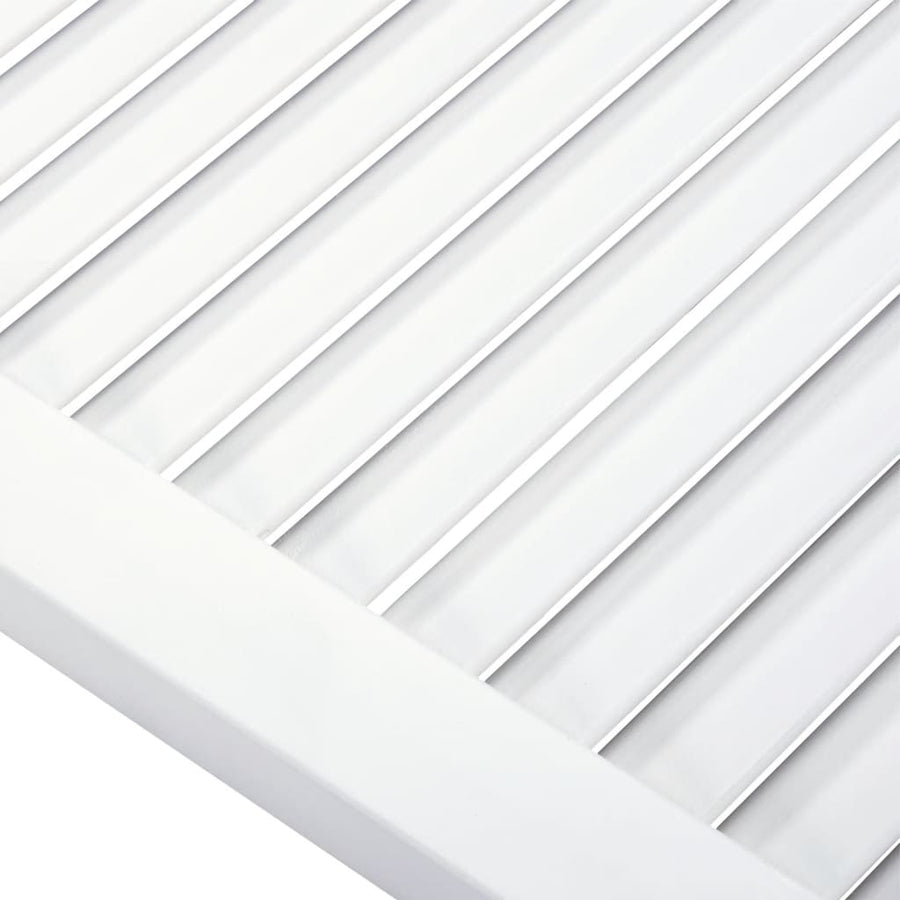 Kastdeuren met lamellen 2 st 69x59,4 cm massief grenenhout wit 2 69 x 59.4 cm Wit