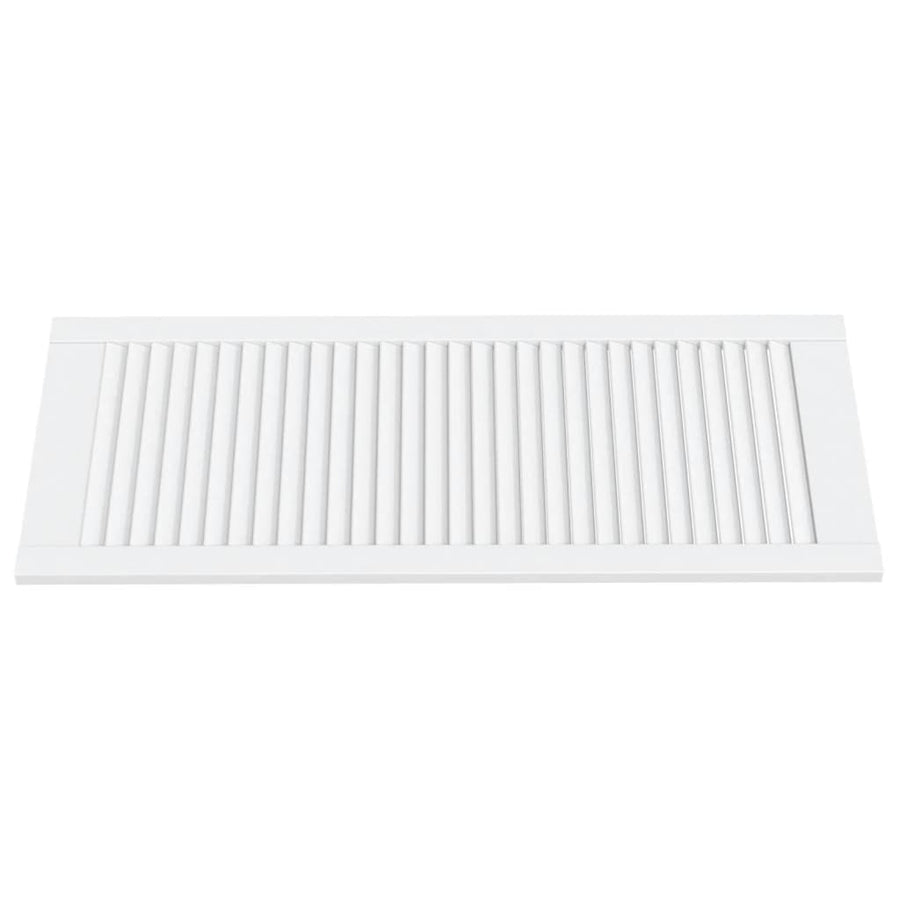 Kastdeuren met lamellen 2 st 99,3x39,4 cm grenenhout wit 2 99.3 x 39.4 cm Wit