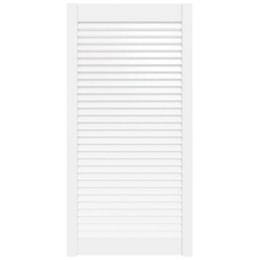 Kastdeur met lamellen 99,3x49,4 cm massief grenenhout wit 1 99.3 x 49.4 cm Wit