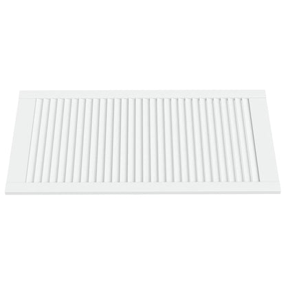 Kastdeur met lamellen 99,3x49,4 cm massief grenenhout wit 1 99.3 x 49.4 cm Wit