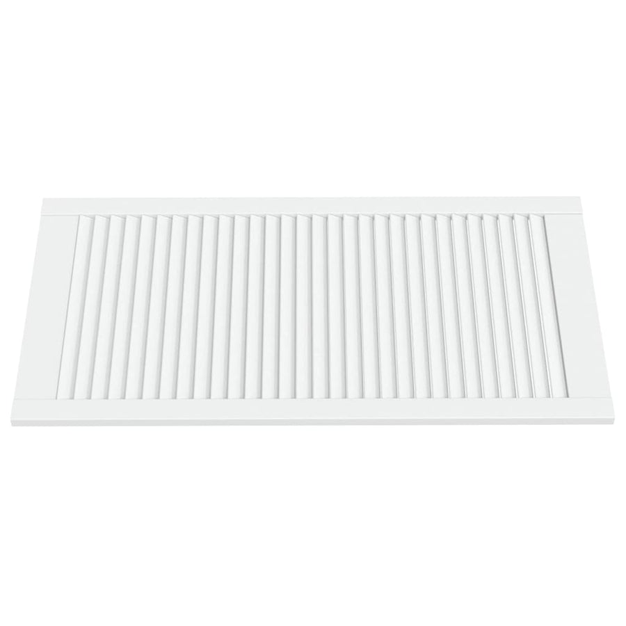 Kastdeur met lamellen 99,3x49,4 cm massief grenenhout wit 1 99.3 x 49.4 cm Wit