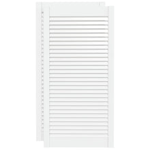 Kastdeuren met lamellen 2 st 99,3x49,4 cm grenenhout wit 2 99.3 x 49.4 cm Wit