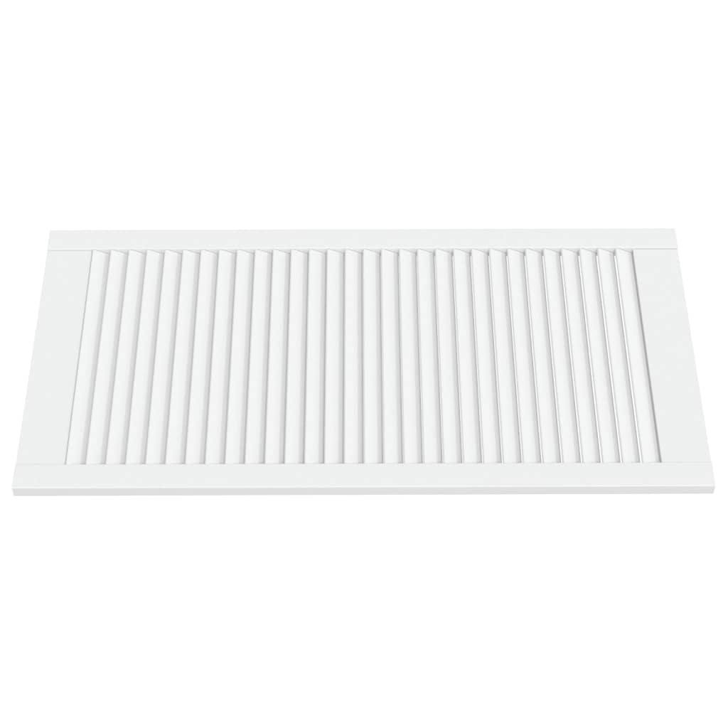 Kastdeuren met lamellen 2 st 99,3x49,4 cm grenenhout wit 2 99.3 x 49.4 cm Wit