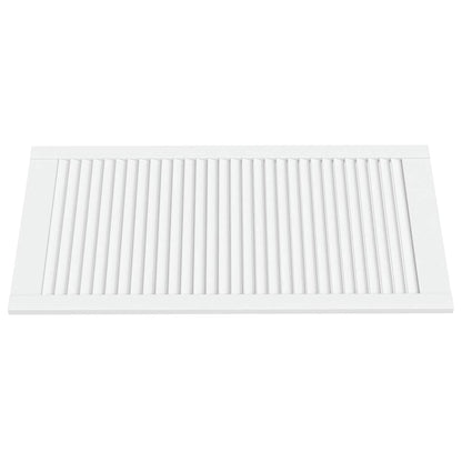 Kastdeuren met lamellen 2 st 99,3x49,4 cm grenenhout wit 2 99.3 x 49.4 cm Wit