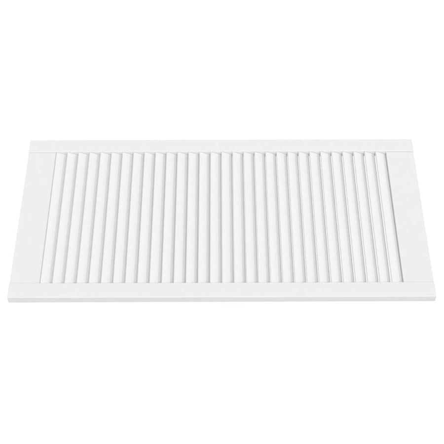 Kastdeuren met lamellen 2 st 99,3x49,4 cm grenenhout wit 2 99.3 x 49.4 cm Wit