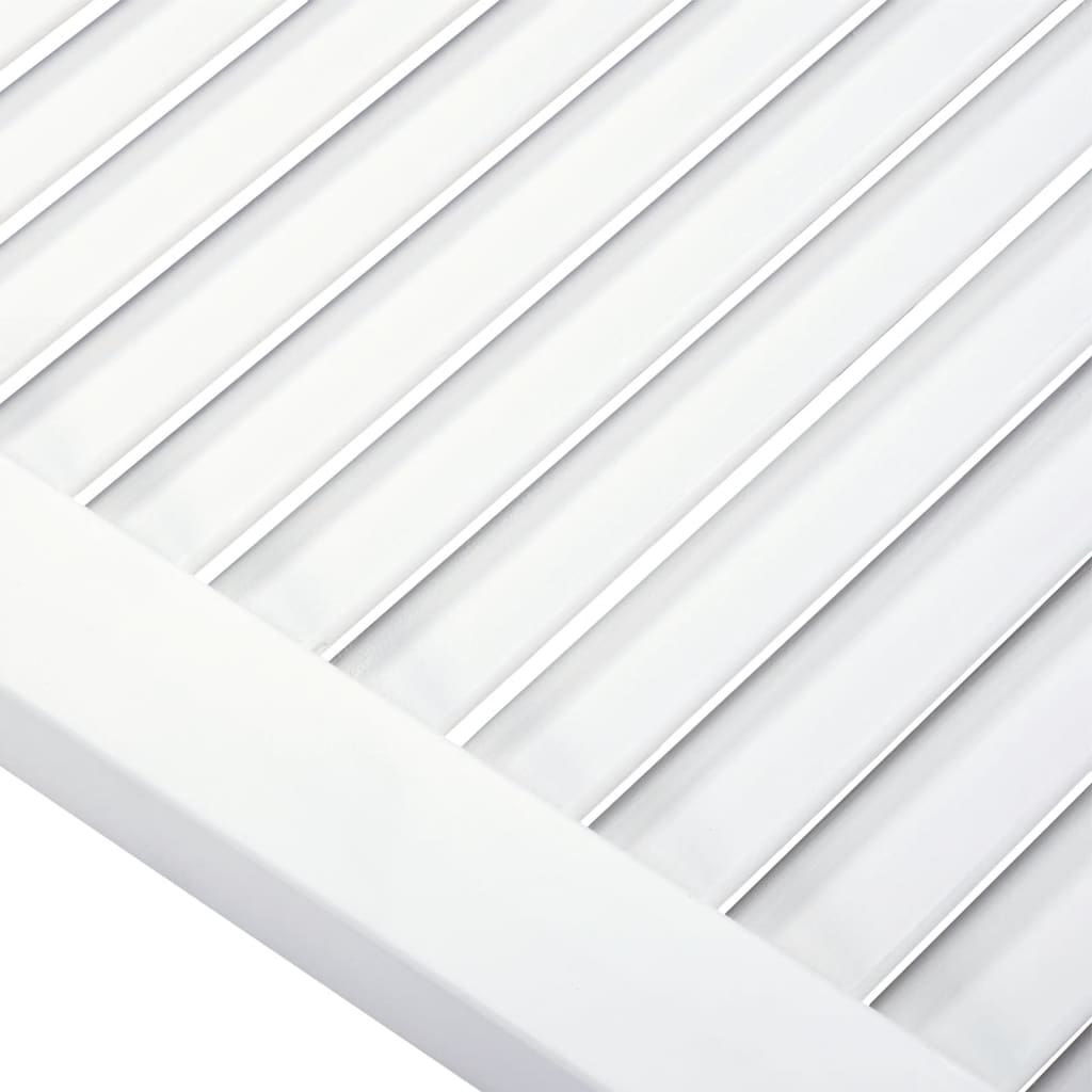 Kastdeuren met lamellen 2 st 99,3x49,4 cm grenenhout wit 2 99.3 x 49.4 cm Wit