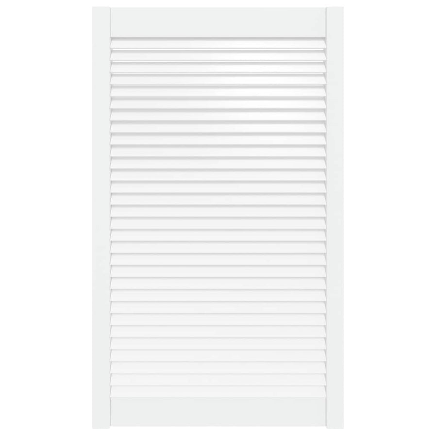 Kastdeur met lamellen 99,3x59,4 cm massief grenenhout wit 1 99.3 x 59.4 cm Wit