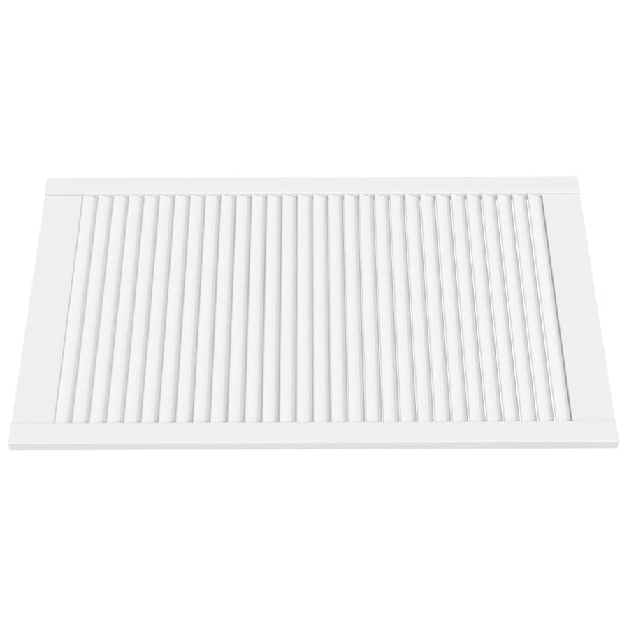 Kastdeuren met lamellen 2 st 99,3x59,4 cm grenenhout wit 2 99.3 x 59.4 cm Wit