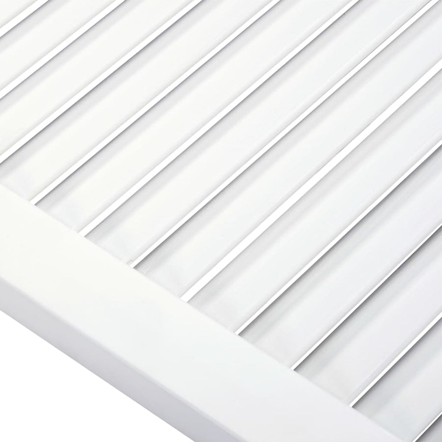 Kastdeuren met lamellen 2 st 99,3x59,4 cm grenenhout wit 2 99.3 x 59.4 cm Wit