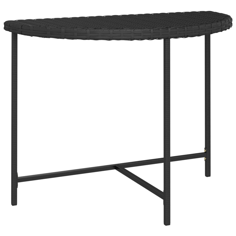 Tuintafel Poly Rattan 100 x 50 x 75 cm Zwart
