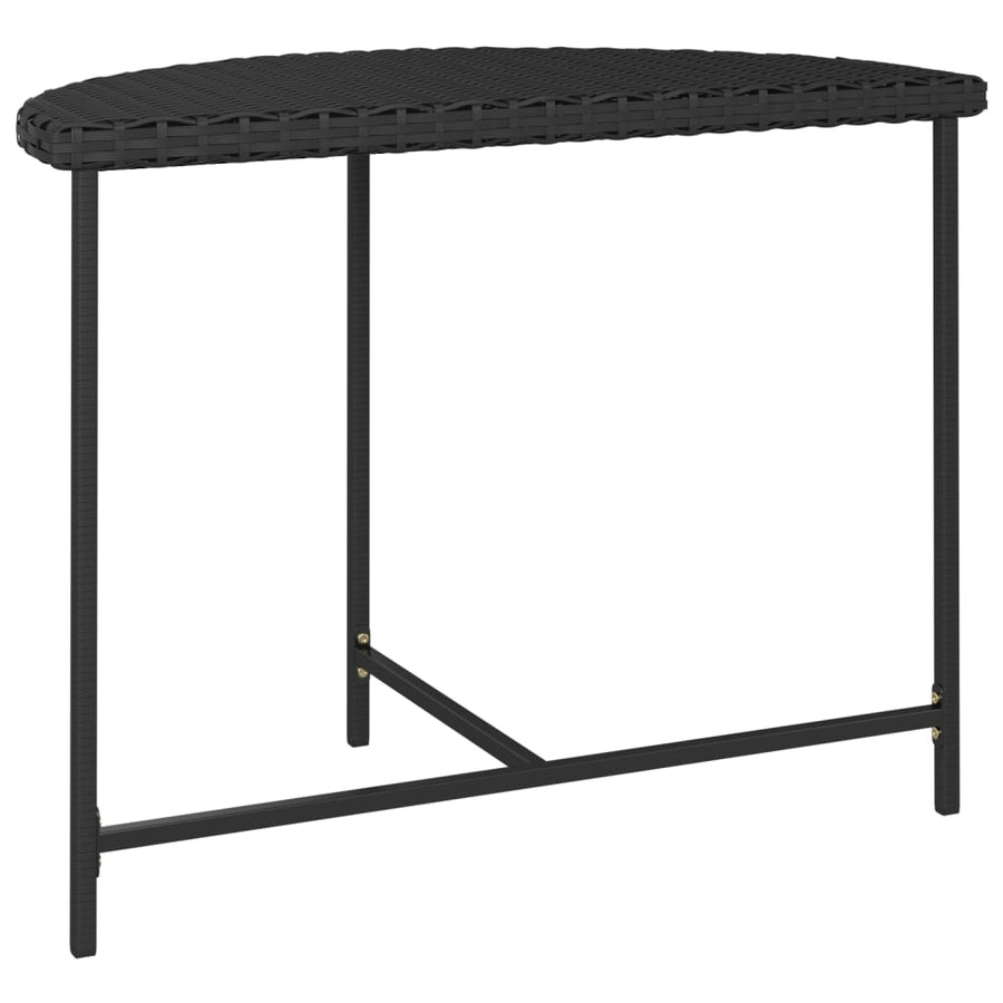 Tuintafel Poly Rattan 100 x 50 x 75 cm Zwart