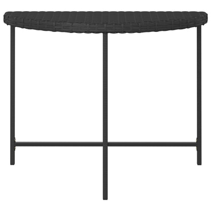 Tuintafel Poly Rattan 100 x 50 x 75 cm Zwart