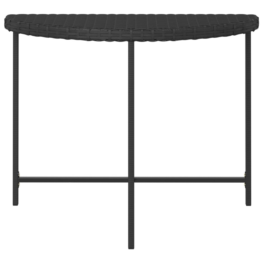 Tuintafel Poly Rattan 100 x 50 x 75 cm Zwart