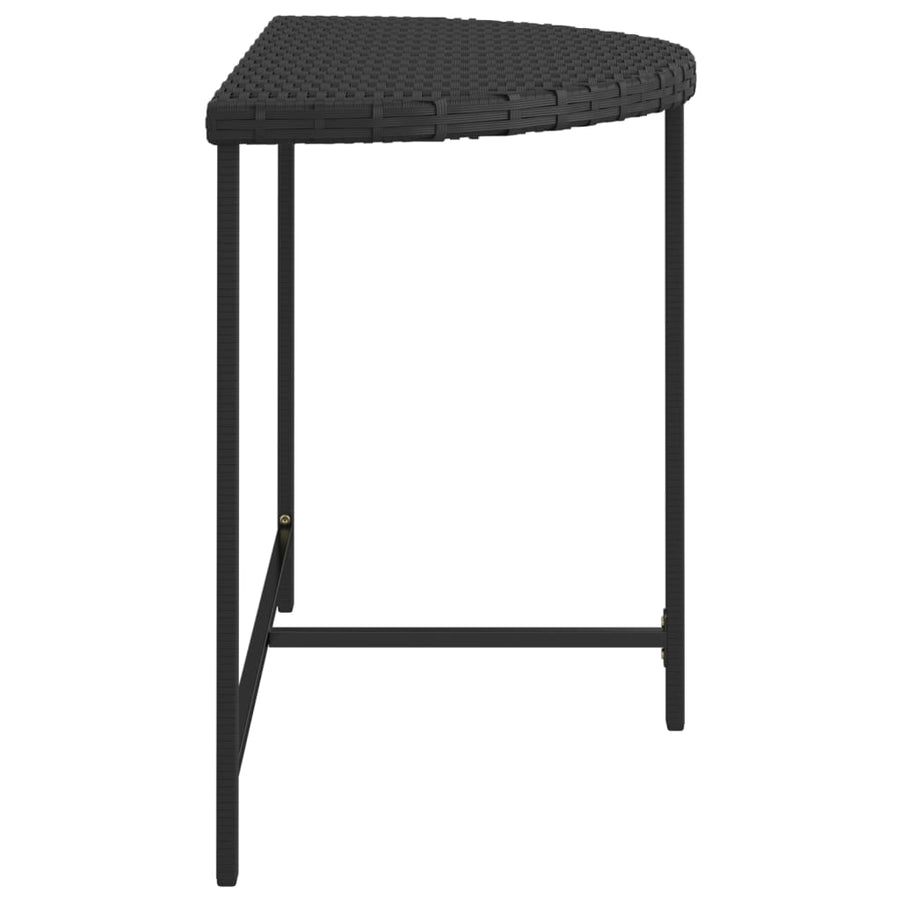 Tuintafel Poly Rattan 100 x 50 x 75 cm Zwart