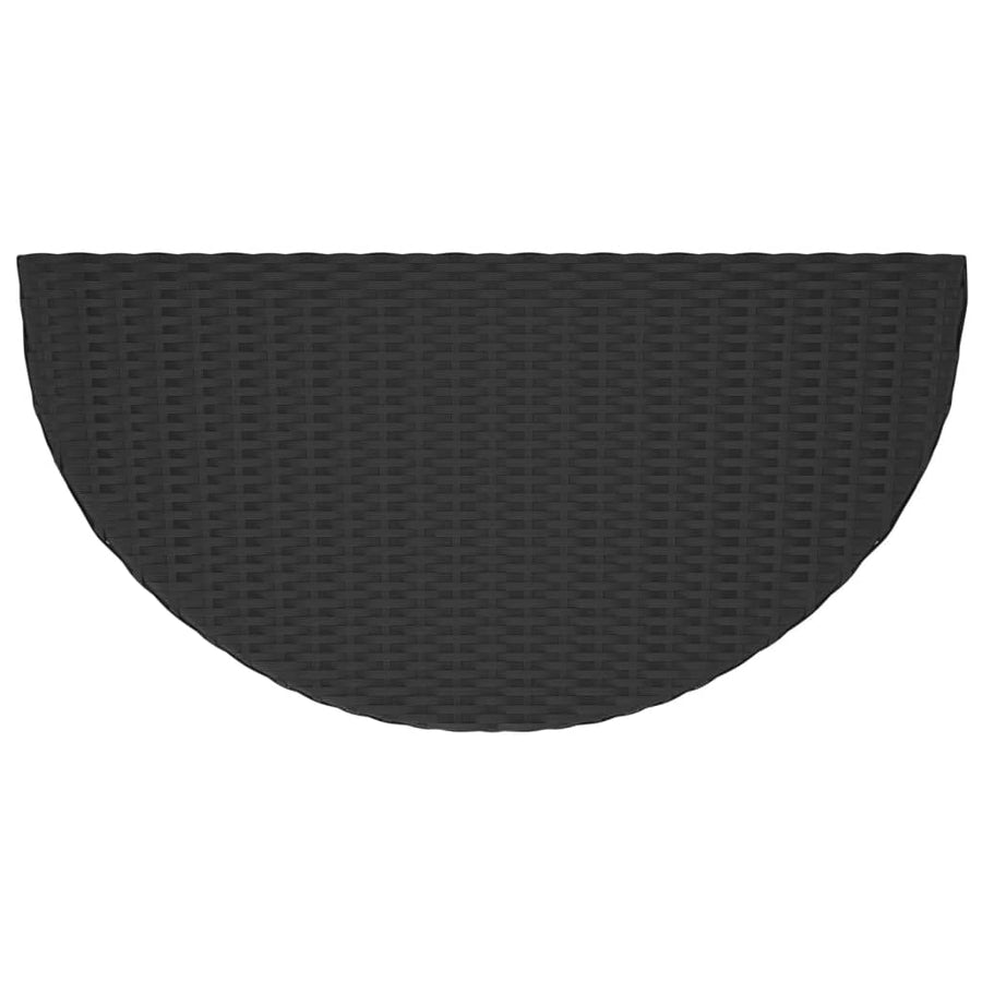 Tuintafel Poly Rattan 100 x 50 x 75 cm Zwart