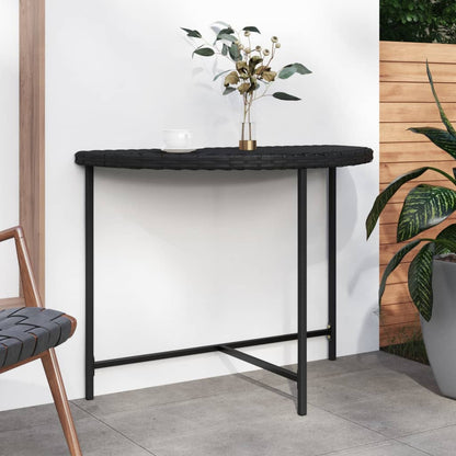 Tuintafel Poly Rattan 100 x 50 x 75 cm Zwart