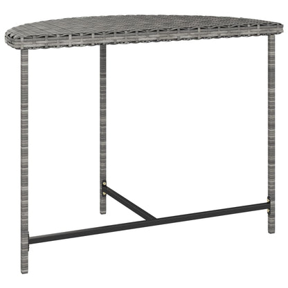 Tuintafel Poly Rattan 100 x 50 x 75 cm Grijs