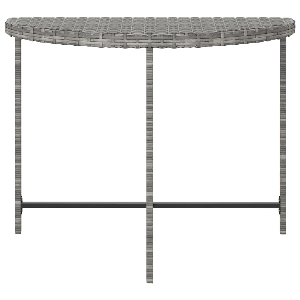 Tuintafel Poly Rattan 100 x 50 x 75 cm Grijs