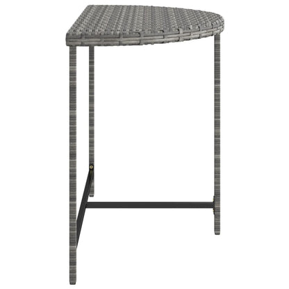 Tuintafel Poly Rattan 100 x 50 x 75 cm Grijs