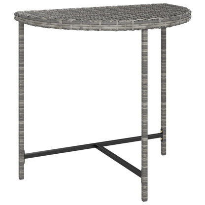 Tuintafel 80x50x75 cm poly rattan grijs
