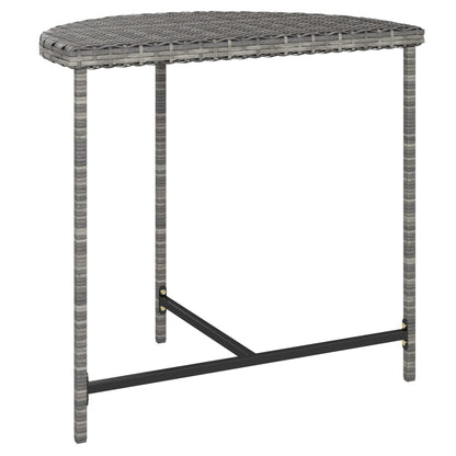 Tuintafel 80x50x75 cm poly rattan grijs