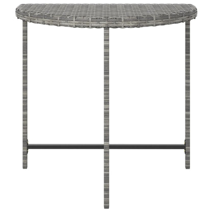 Tuintafel 80x50x75 cm poly rattan grijs