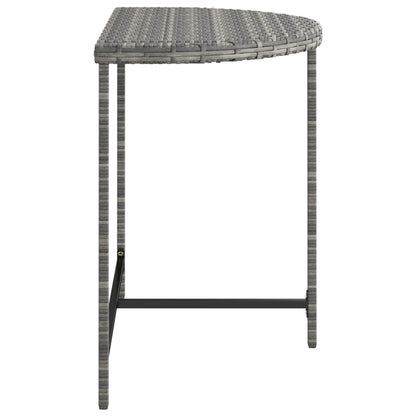 Tuintafel 80x50x75 cm poly rattan grijs