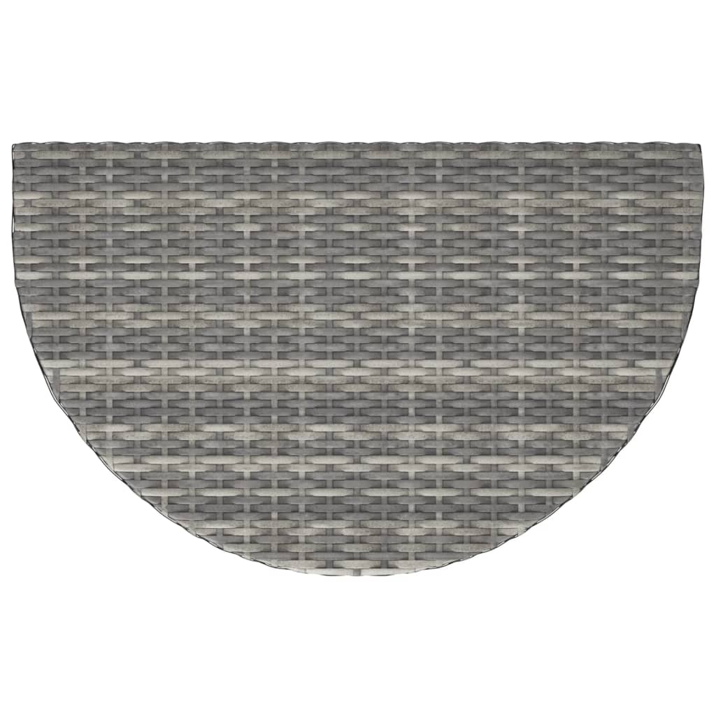 Tuintafel 80x50x75 cm poly rattan grijs