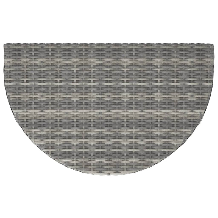 Tuintafel 80x50x75 cm poly rattan grijs