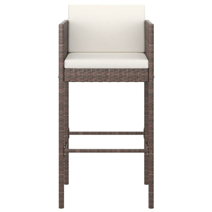 Barkrukken Met Kussens Poly Rattan