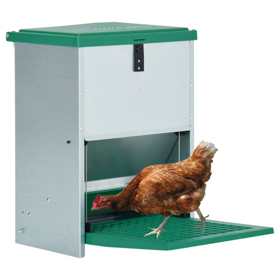 Pluimveevoerbak Automatisch Met Pedaal 12 Kg 33,5 x 23 x 50 cm