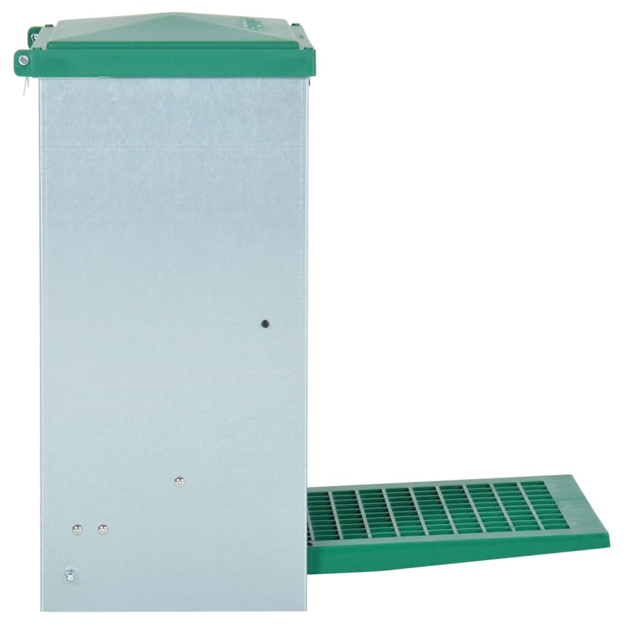 Pluimveevoerbak Automatisch Met Pedaal 12 Kg 33,5 x 23 x 50 cm