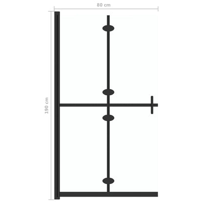Inloopdouchewand inklapbaar 80x190 cm ESG-glas transparant 80 x 190 cm