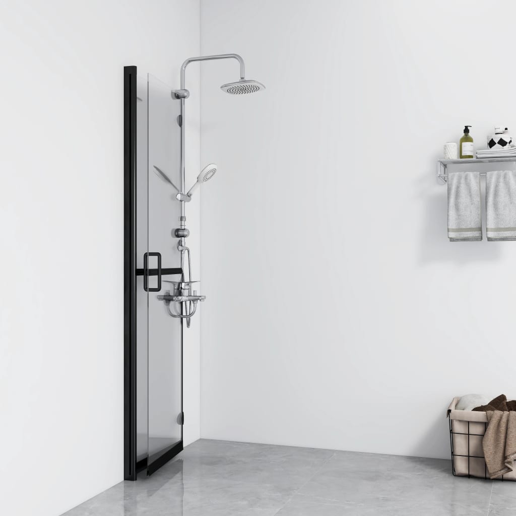 Inloopdouchewand inklapbaar 100x190 cm ESG-glas transparant 100 x 190 cm