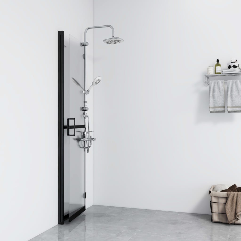 Inloopdouchewand Inklapbaar Esg-Glas Transparant 110 x 190 cm Doorzichtig