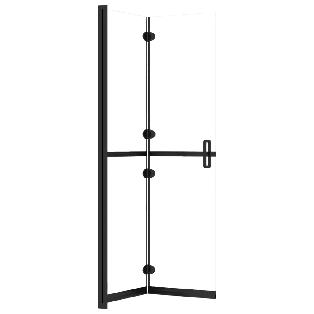 Inloopdouchewand Inklapbaar Esg-Glas Transparant 110 x 190 cm Doorzichtig