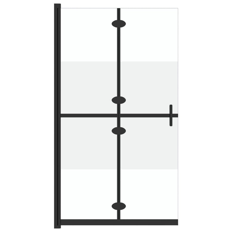 Inloopdouchewand inklapbaar 80x190 cm ESG-glas halfmat 80 x 190 cm Halfmat