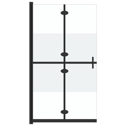 Inloopdouchewand inklapbaar 90x190 cm ESG-glas halfmat 90 x 190 cm