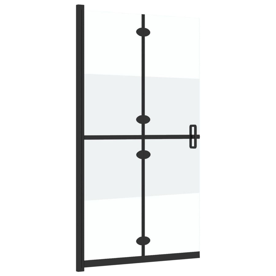 Inloopdouchewand inklapbaar 100x190 cm ESG-glas halfmat 100 x 190 cm