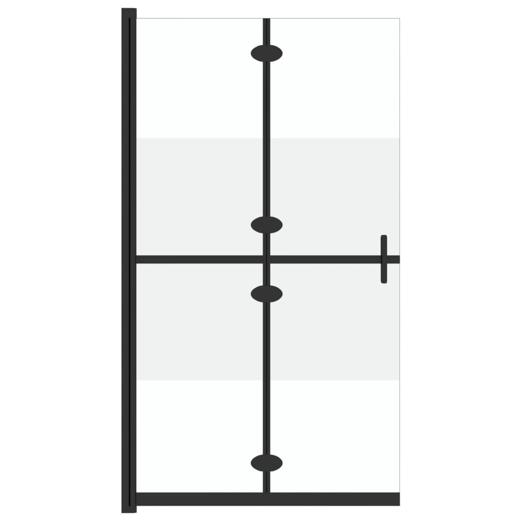 Inloopdouchewand inklapbaar 110x190 cm ESG-glas halfmat 110 x 190 cm Halfmat