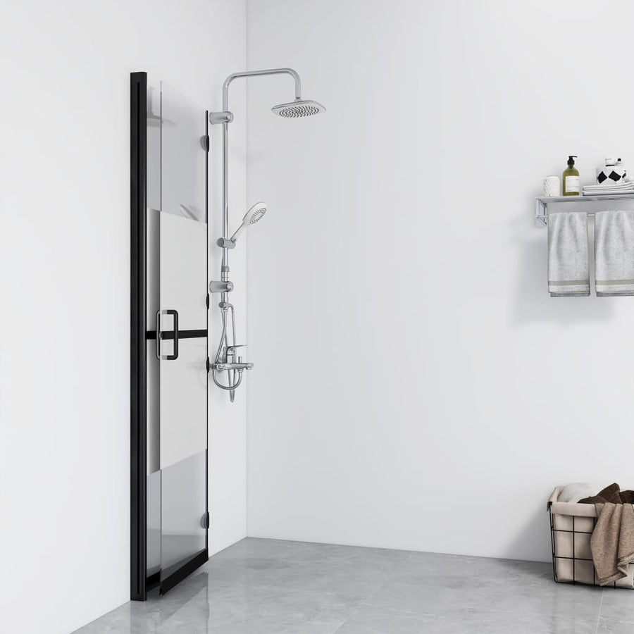 Inloopdouchewand inklapbaar 120x190 cm ESG-glas halfmat 120 x 190 cm Halfmat