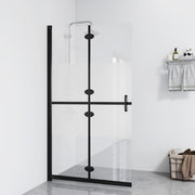 Walk-in shower screen foldable 120x190 cm ESG glass semi-frosted