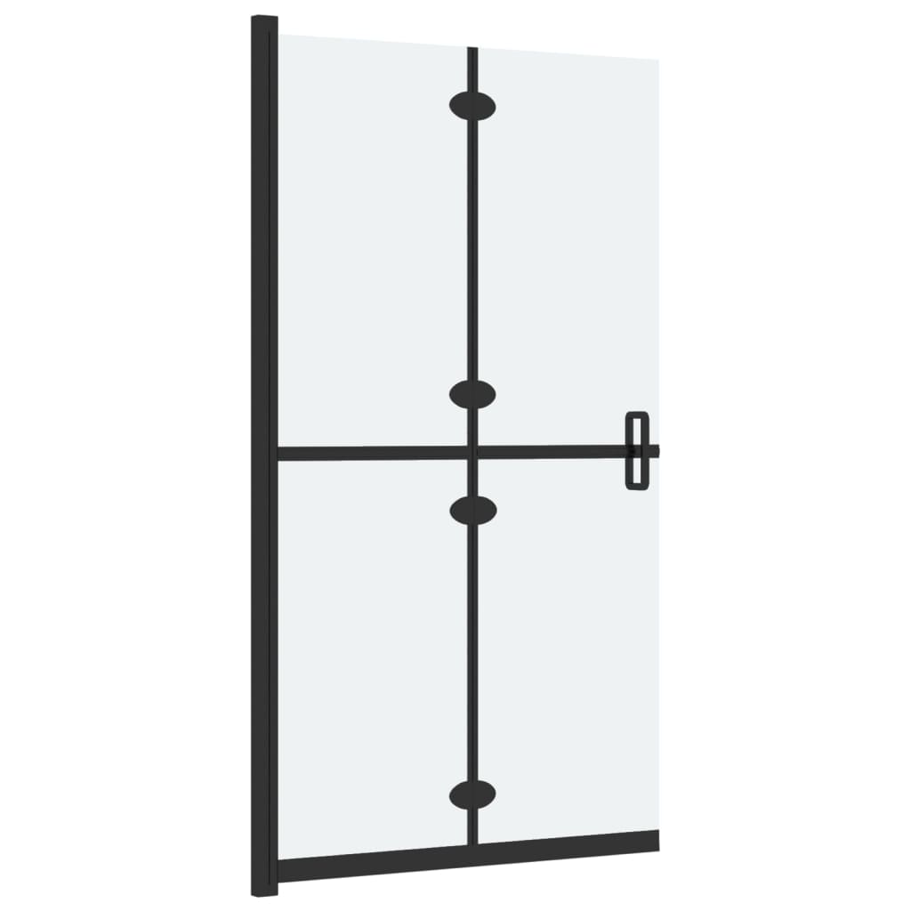 Inloopdouchewand inklapbaar 90x190 cm ESG-glas mat 90 x 190 cm