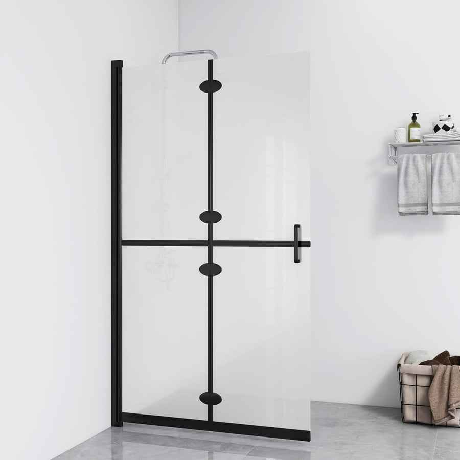 Inloopdouchewand inklapbaar 100x190 cm ESG-glas mat 100 x 190 cm