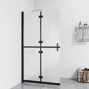 Walk-in Shower Screen Foldable 120x190 cm Frosted ESG Glass