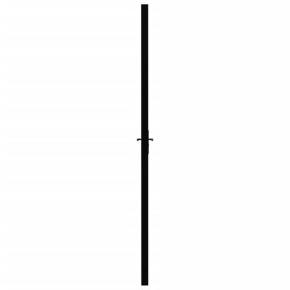 Binnendeur 02,5X20,5 Cm Esg-Glas En Aluminium Zwart En Transparant 102.5 x 201.5 cm 2 horizontale stangen