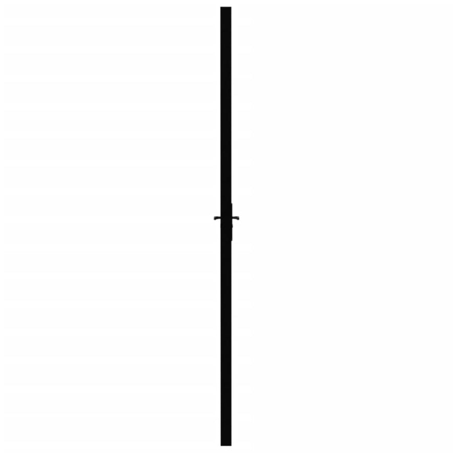 Binnendeur 02,5X20,5 Cm Esg-Glas En Aluminium Zwart En Transparant 102.5 x 201.5 cm 2 horizontale stangen